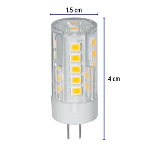 Volteck Lámpara de LED tipo cápsula 3 W base G4 luz cálida, blíster