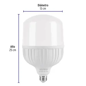Volteck Lámpara LED alta potencia 50 W (equiv.450 W), luz de día