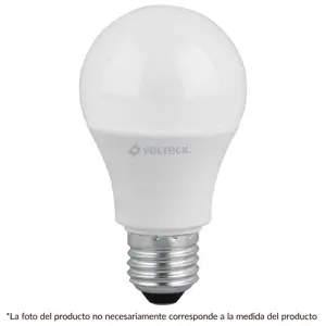 Lámpara LED A19 9 W (equiv. 60 W) luz cálida blíster Volteck