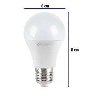Volteck Pack de 4 lámparas LED A19 9 W (equiv. 60 W), luz cálida