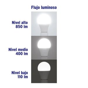 Volteck Lámpara LED tipo bulbo con 3 niveles de iluminación, blíster