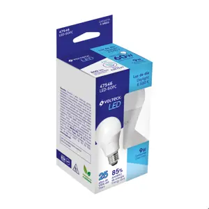 Lámpara LED A19 9 W (equiv. 60 W), luz de día, caja, Volteck