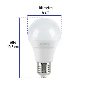 Lámpara LED A19 9 W (equiv. 60 W), luz de día, caja, Volteck