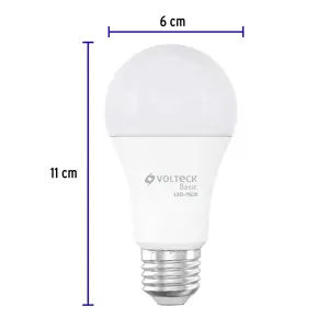 Volteck Lámpara LED A19 10 W (equiv. 75 W), luz cálida, caja, Basic