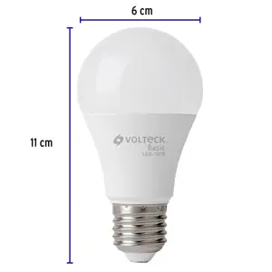 Volteck Lámpara LED A19 10 W (equiv. 75 W), luz de día, caja, Basic