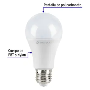 Volteck Pack de 4 lámparas LED A19 12 W (equiv. 75 W), luz de día