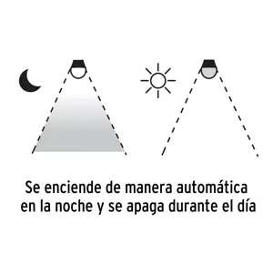 Lámpara LED tipo bulbo A19 10 W con sensor de luz, Volteck