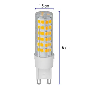Volteck Lámpara de LED tipo cápsula 4 W base G9 luz cálida, blíster