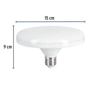 Volteck Lámpara LED tipo OVNI 18 W (equiv. 125 W), luz cálida, caja