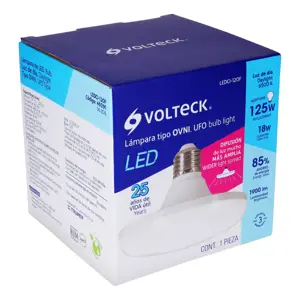 Volteck Lámpara LED tipo OVNI 18 W (equiv. 125 W), luz de día, caja