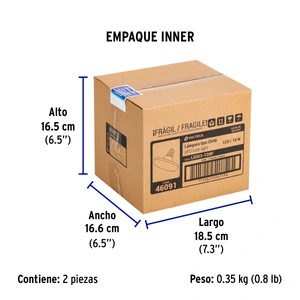 Volteck Lámpara LED tipo OVNI 18 W (equiv. 125 W), luz de día, caja