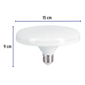 Volteck Lámpara LED tipo OVNI 18 W (equiv. 125 W), luz de día, caja