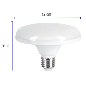 Volteck Lámpara LED tipo OVNI 12 W (equiv. 75 W), luz cálida, caja