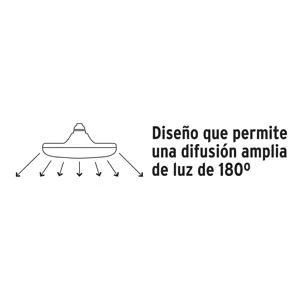 Volteck Lámpara LED tipo OVNI 12 W (equiv. 75 W), luz de día, caja