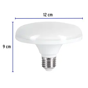 Volteck Lámpara LED tipo OVNI 12 W (equiv. 75 W), luz de día, caja
