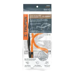 14284 / LEN-2000 Lentes de seguridad ajustables transparentes, Truper Classic