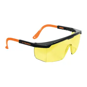 15137 / LEN-2000A Lentes de seguridad ajustables ambar, Truper Classic
