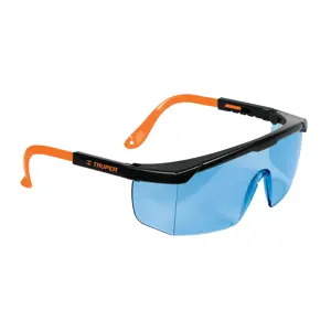 15136 / LEN-2000Z Lentes de seguridad ajustables azules, Truper Classic