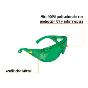 Lentes de seguridad para láser verde, Truper