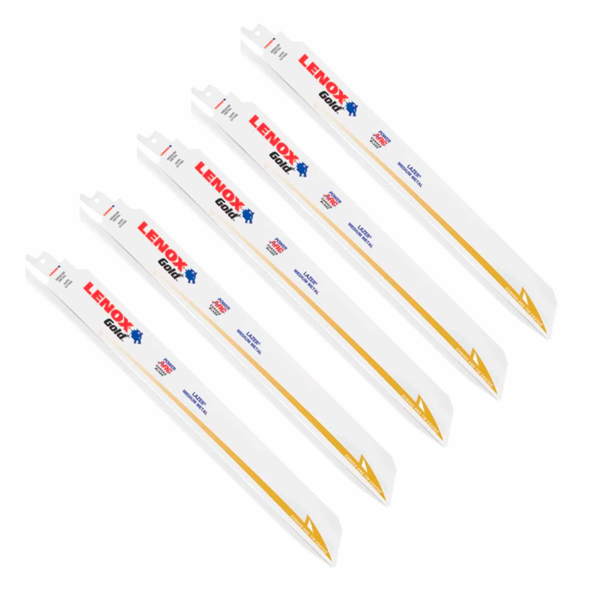 LENOX-A21102 / A21102 Hoja para Sierra Sable Bimetálica Gold 12 Pulgadas 12118GR 5 piezas