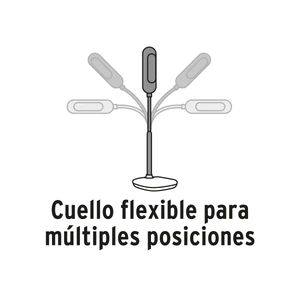 Lámpara de LED 5W cuello flexible para escritorio, Volteck