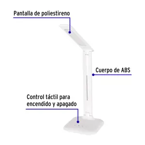 Volteck Lámpara de LED 8W 5 niveles de iluminación para escritorio