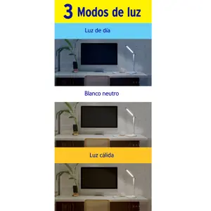 Volteck Lámpara de LED 8W 5 niveles de iluminación para escritorio