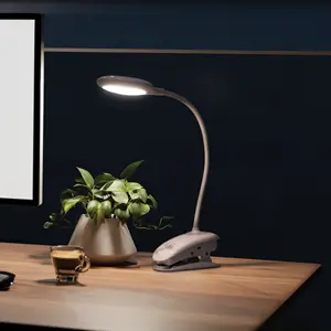 Volteck Lámpara escritorio LED 4 W recargable c/clip, 3 intensidades