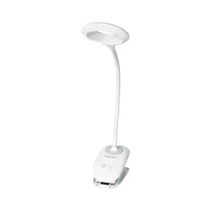 Volteck Lámpara escritorio LED 4 W recargable c/clip, 3 intensidades