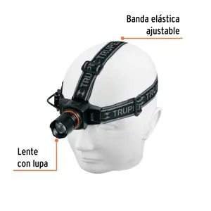 Linterna de minero LED 160 lm, recargable, TRUPER EXPERT