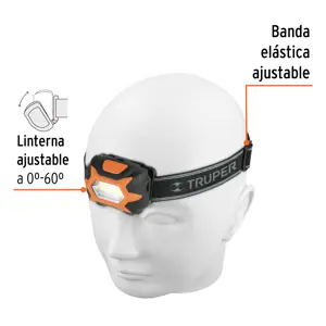 Linterna de minero LED 150 lm, de 3 pilas AAA, TRUPER