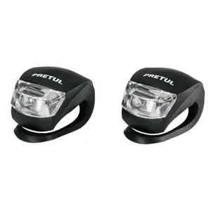 27050 / LIBI-2P Juego de linterna trasera y delantera para bicicleta, Pretul