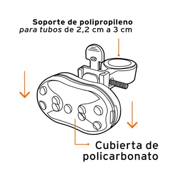 Truper Linterna trasera para bicicleta 9 LEDs con 2 pilas AAA