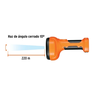 Linterna plástica 1 LED 150 lm recargable, Truper