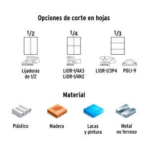 Lija para madera papel cabinet, grano 40, Truper