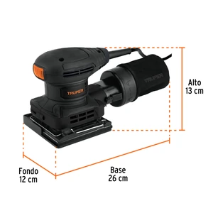 Lijadora orbital 1/4 hoja, 300W, TRUPER INDUSTRIAL