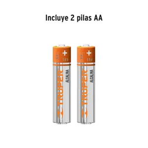 Linterna plástica 1 LED 80 lm con 2 pilas AA, Truper