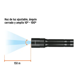 Linterna LED recargable, de aluminio, 340 lm, TRUPER