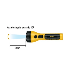 Linterna plástica de LED, 120 lm, recargable, PRETUL