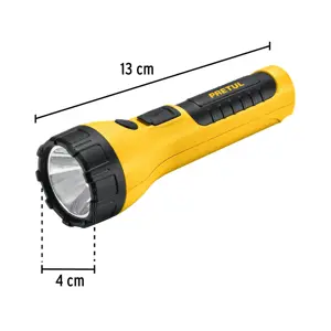 Linterna plástica de LED, 120 lm, recargable, PRETUL