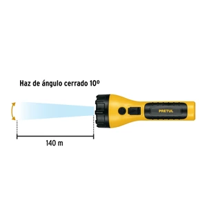 Linterna plástica de LED, 180 lm, recargable, PRETUL