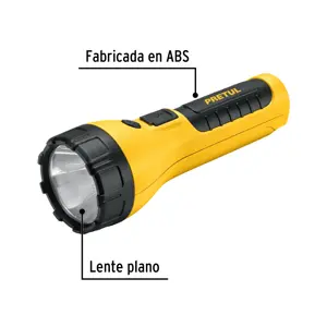 Linterna plástica de LED, 180 lm, recargable, PRETUL