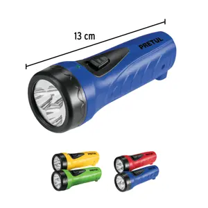 Linterna plástica de LED, 60 lm, recargable a granel, PRETUL