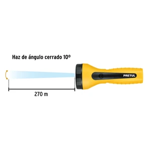 Linterna plástica de LED, 100 lm, recargable a granel PRETUL
