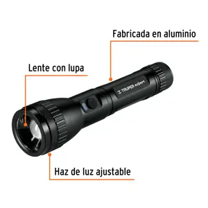 Linterna LED recargable, de aluminio,1,300 lm, TRUPER EXPERT