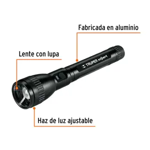 Linterna LED recargable, de aluminio,2,000 lm, TRUPER EXPERT