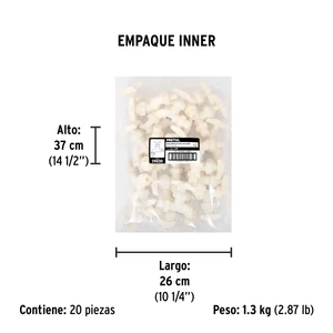 Llave p/manguera, de plástico 65g,1/2