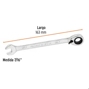 Llave combinada matraca reversible 7/16