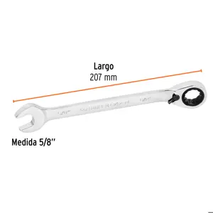 Llave combinada matraca reversible 5/8