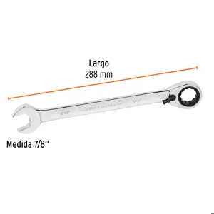 Llave combinada matraca reversible 7/8